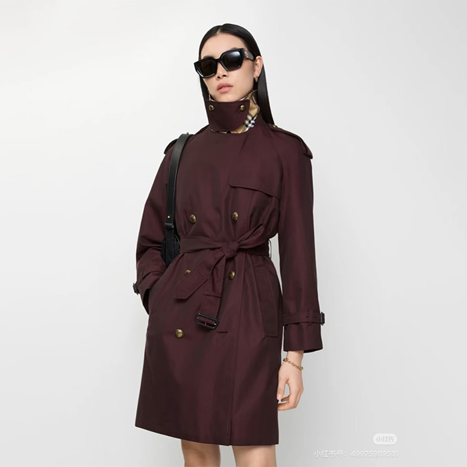 burberry castleford mid‑length gabardine trench coat